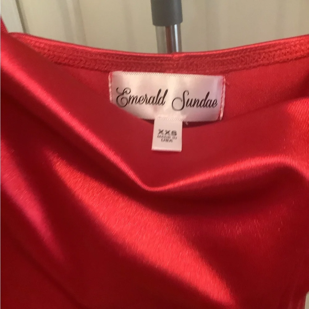 Emerald Sundae Vibrant Red Mini Dress - Picture 4 of 4